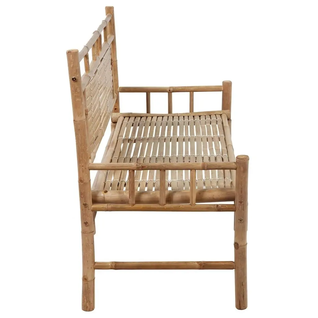 Garden Bench with Cushion 120 cm Bamboo 3063892