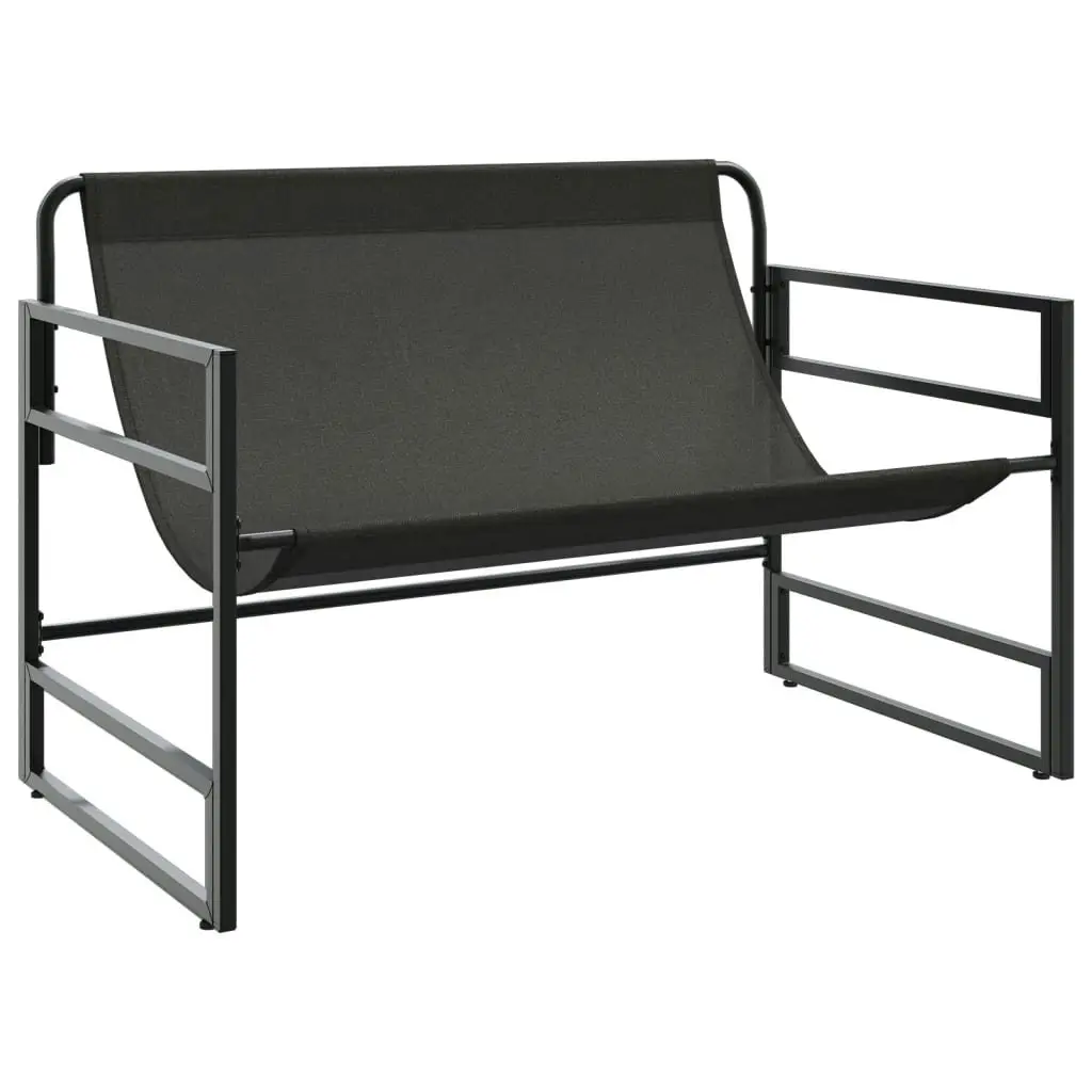 Garden Bench with Cushion Anthracite 113 m Steel 4009299