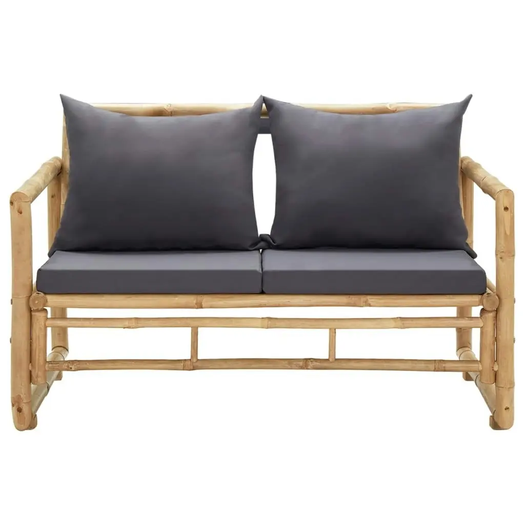 Garden Bench with Cushions 115 cm Bamboo 315597