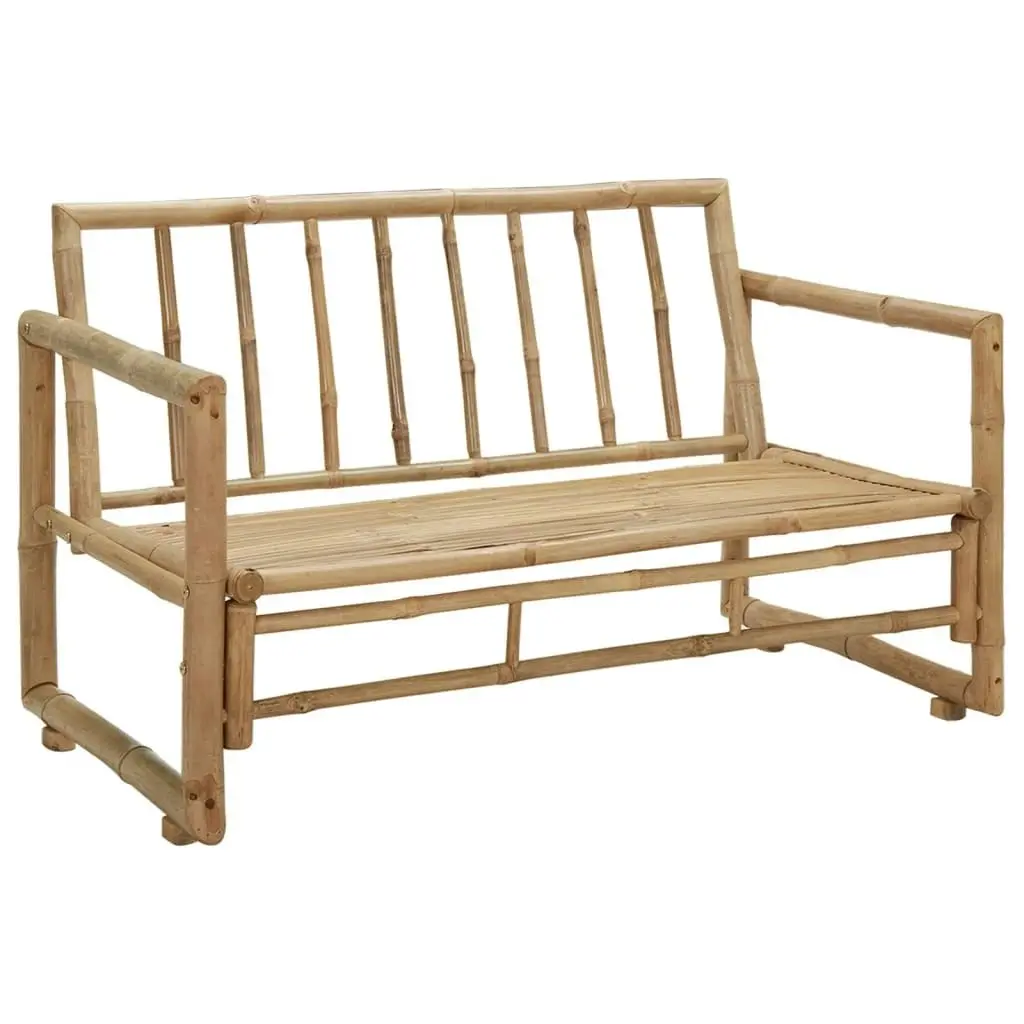 Garden Bench with Cushions 115 cm Bamboo 315597