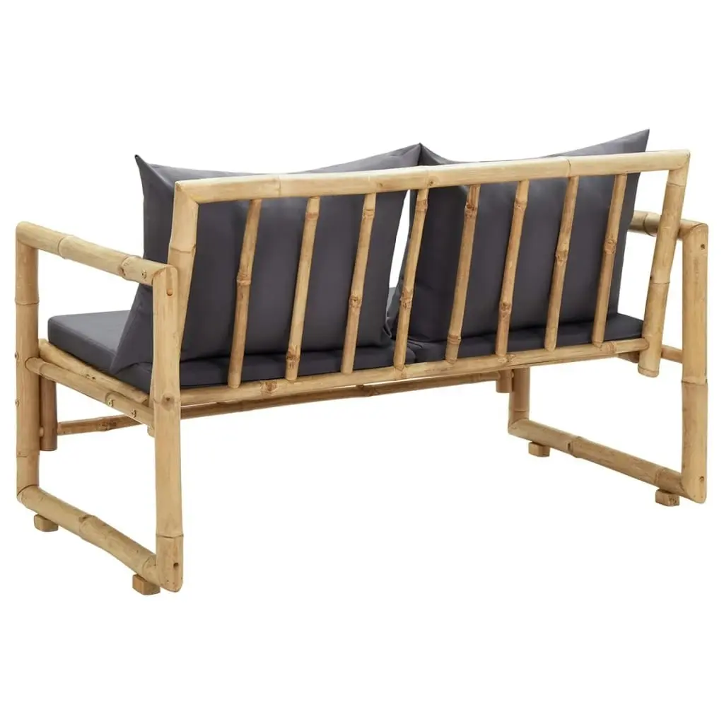 Garden Bench with Cushions 115 cm Bamboo 315597