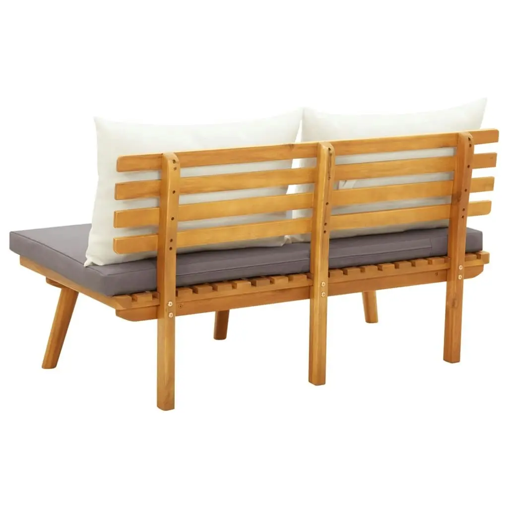 Garden Bench with Cushions 115 cm Solid Acacia Wood 46672