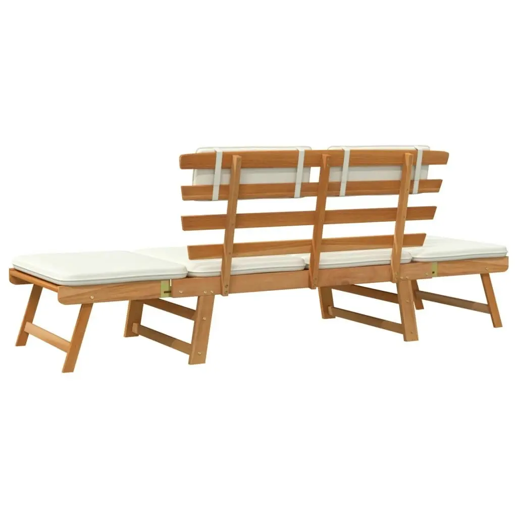 Garden Bench with Cushions 2-in-1 190 cm Solid Acacia Wood 42647