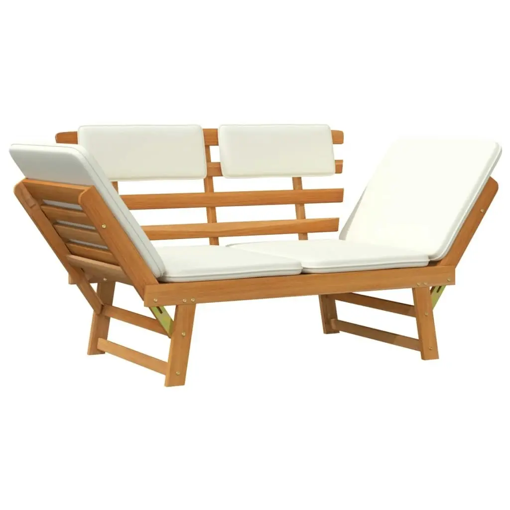 Garden Bench with Cushions 2-in-1 190 cm Solid Acacia Wood 42647