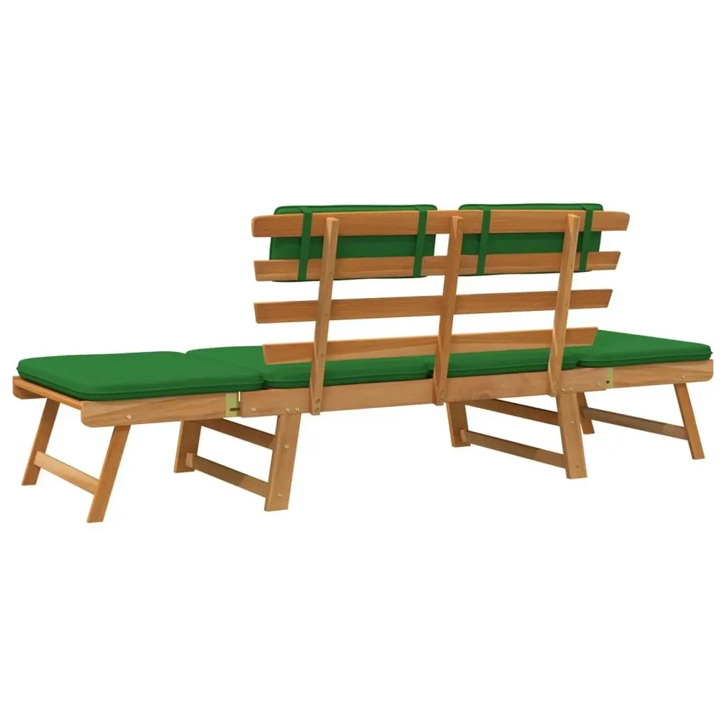 Garden Bench with Cushions 2-in-1 190 cm Solid Acacia Wood 312121