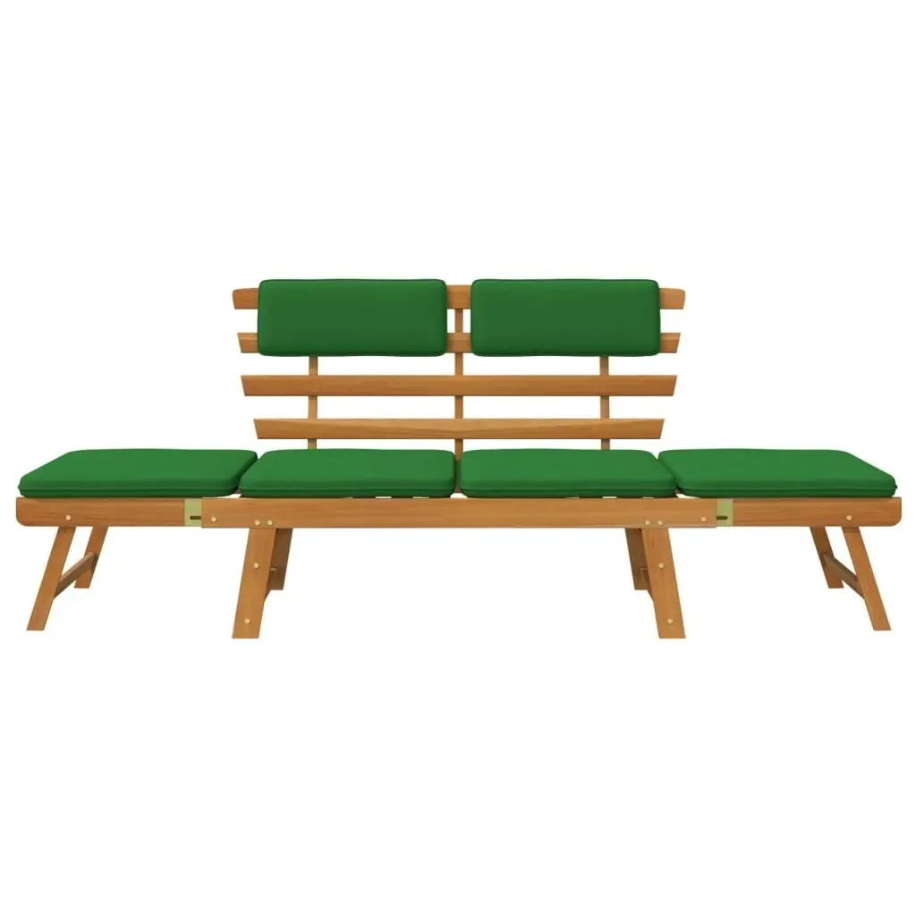 Garden Bench with Cushions 2-in-1 190 cm Solid Acacia Wood 312121