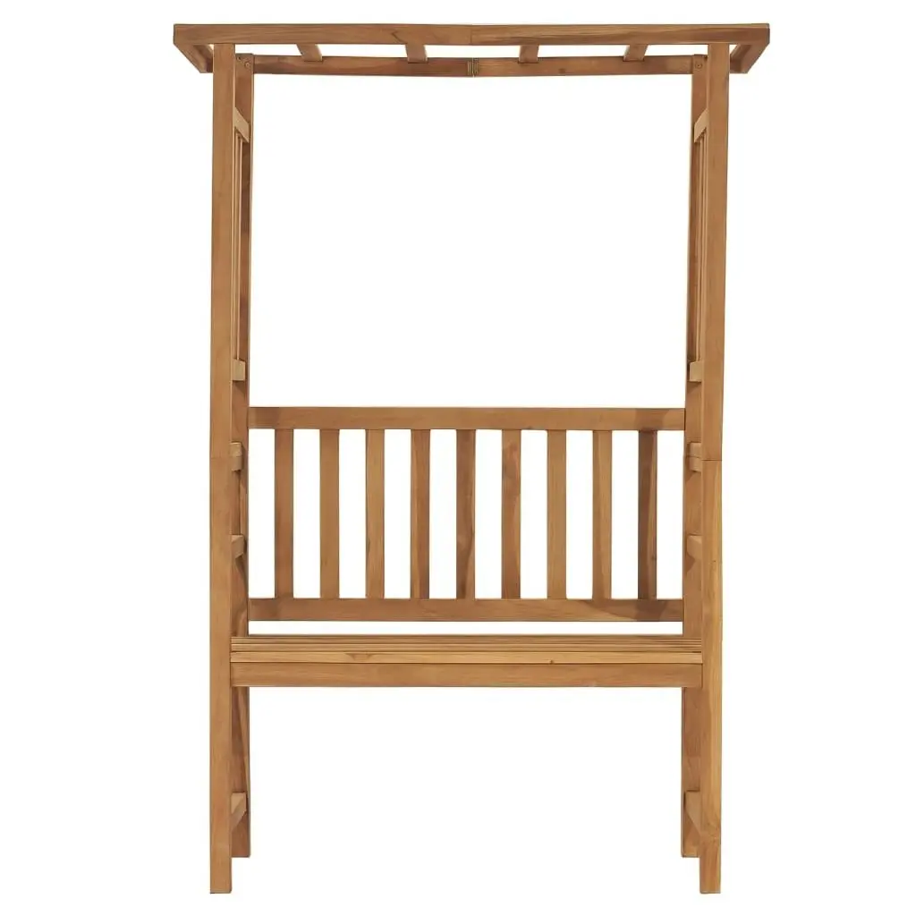 Garden Bench with Pergola 115 cm Solid Wood Teak 316170