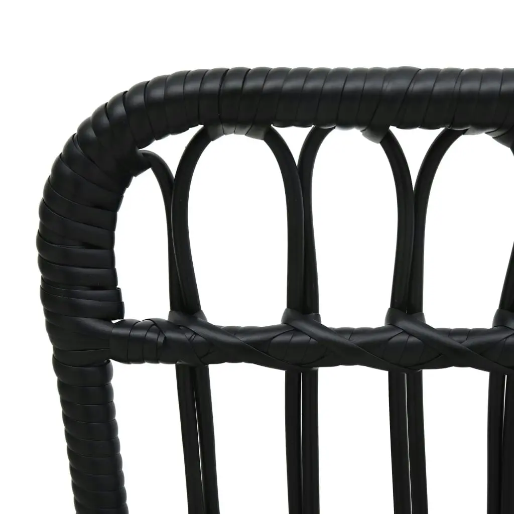 Garden Chair Poly Rattan Black 48581