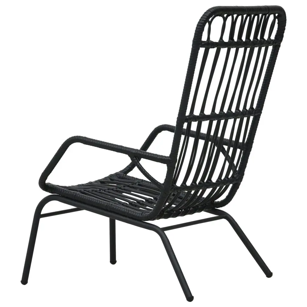 Garden Chair Poly Rattan Black 48581