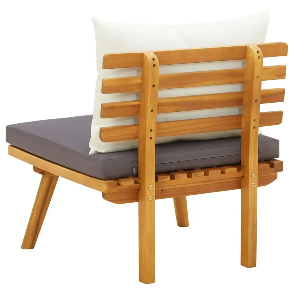 Garden Chair with Cushions Solid Acacia Wood 46671