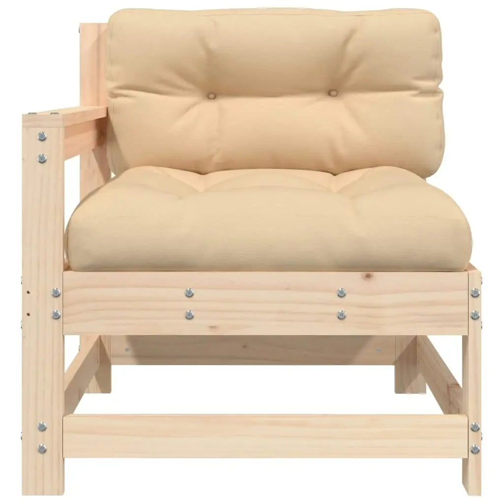 Garden Chair with Cushions Solid Wood Pine 825569