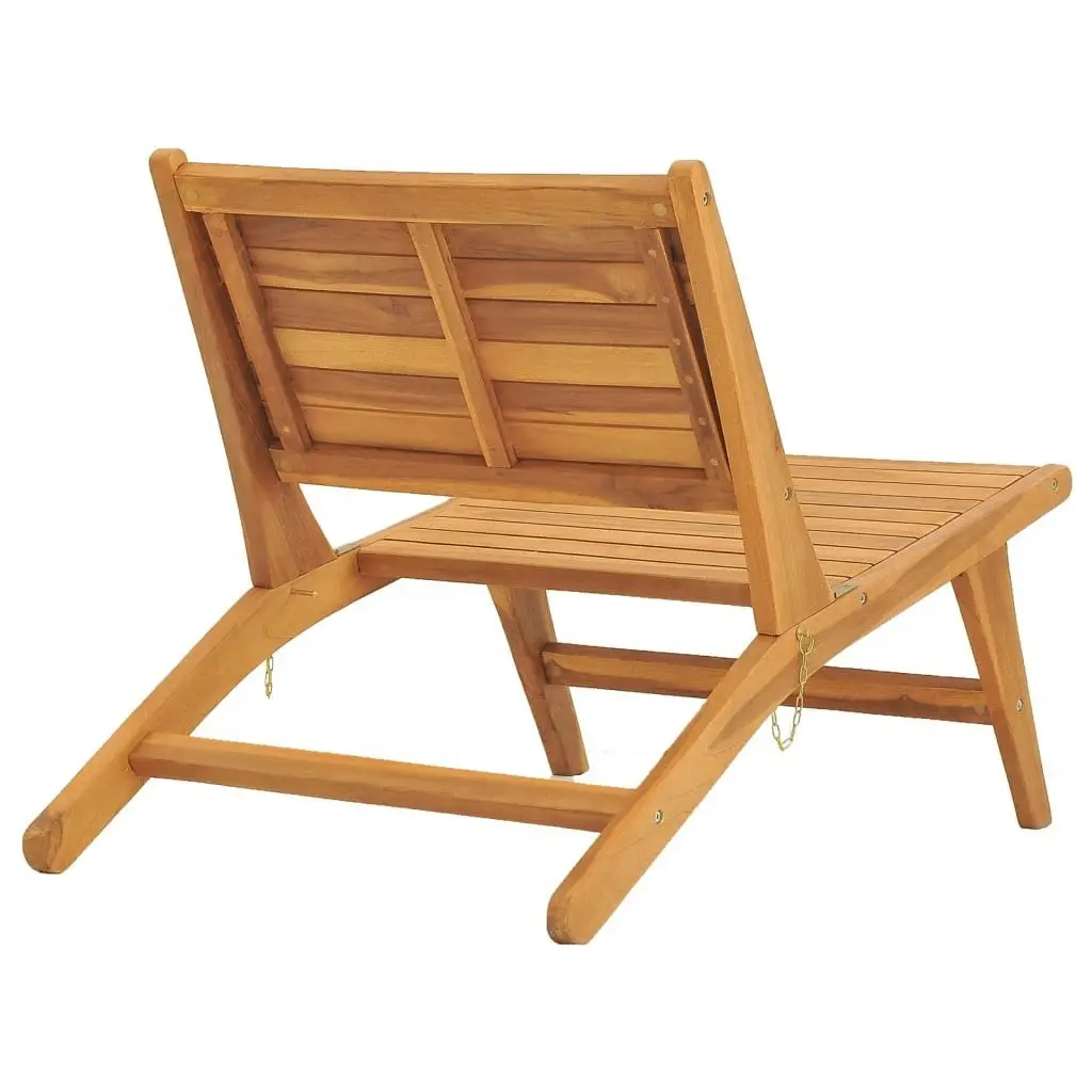 Garden Chair with Footrest Solid Teak Wood 49366