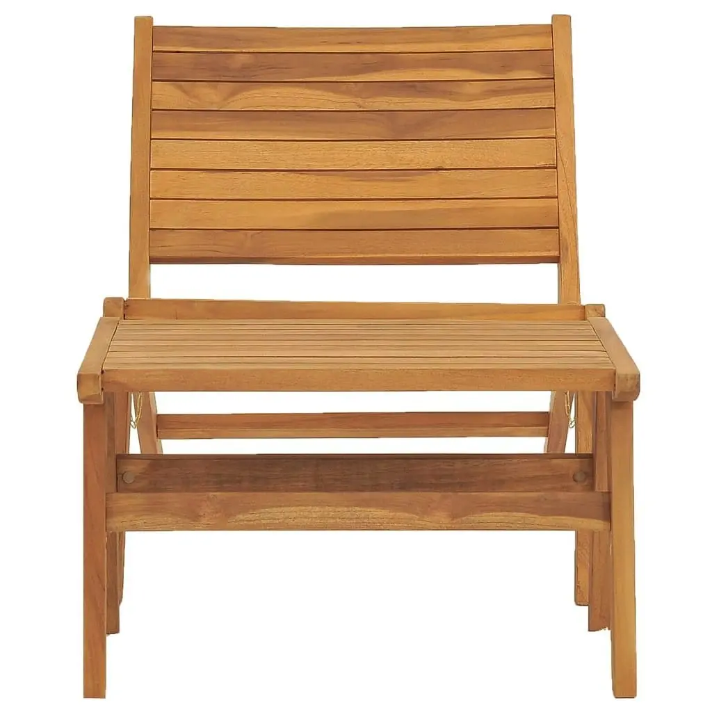 Garden Chair with Footrest Solid Teak Wood 49366