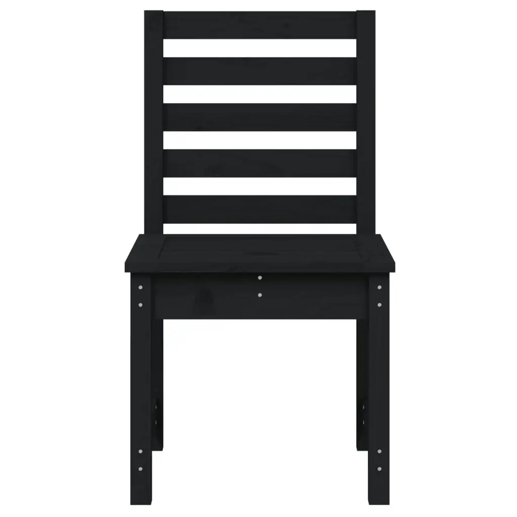 Garden Chairs 2 pcs Black 50x48x91.5 cm Solid Wood Pine 824029