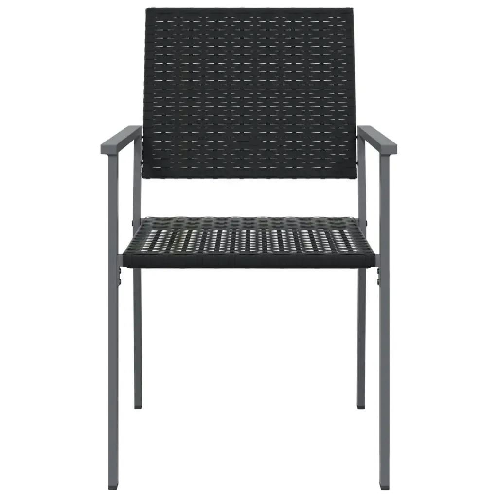 Garden Chairs 2 pcs Black 54x62.5x89 cm Poly Rattan 364098