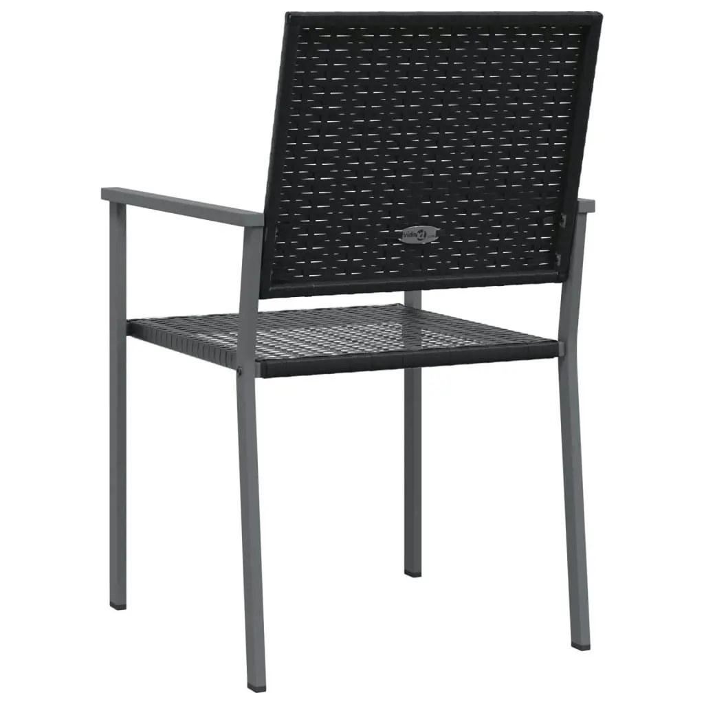 Garden Chairs 2 pcs Black 54x62.5x89 cm Poly Rattan 364098