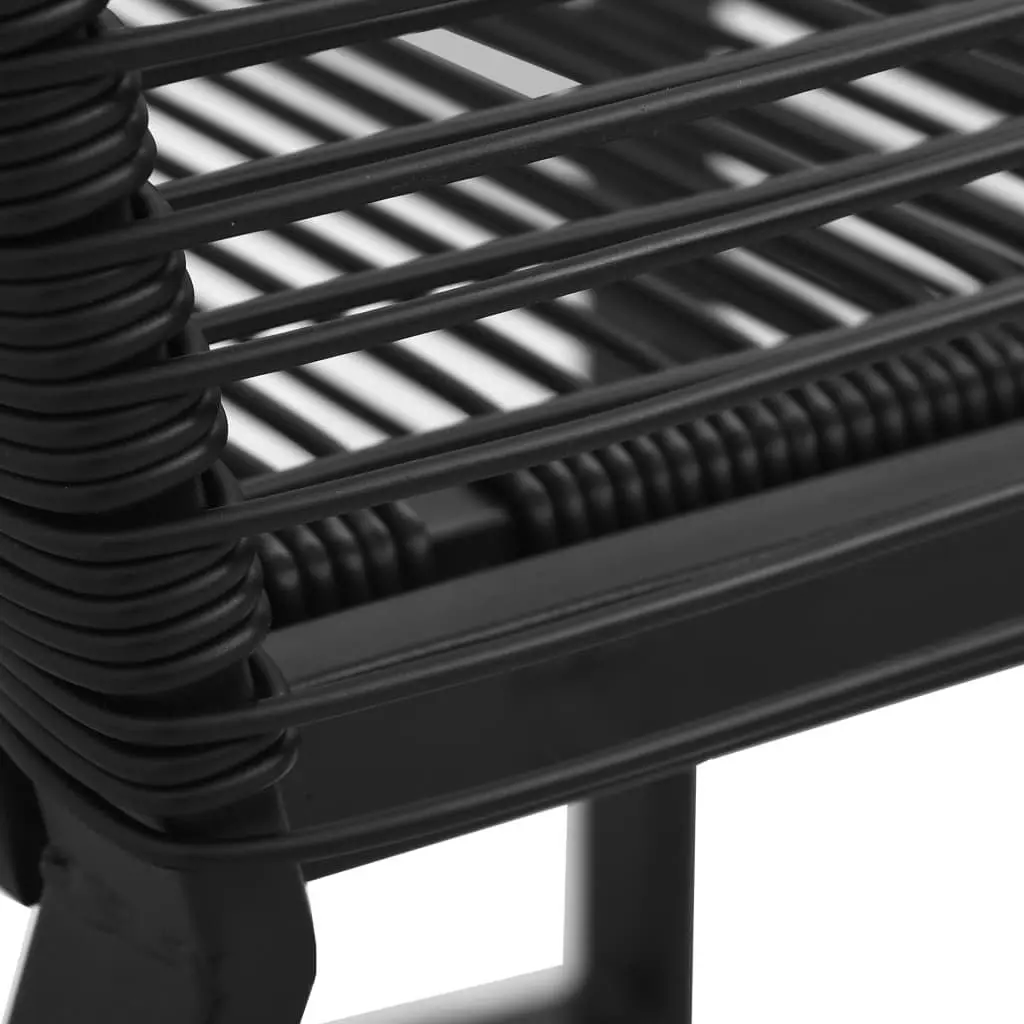 Garden Chairs 2 pcs Black PVC Rattan 48572