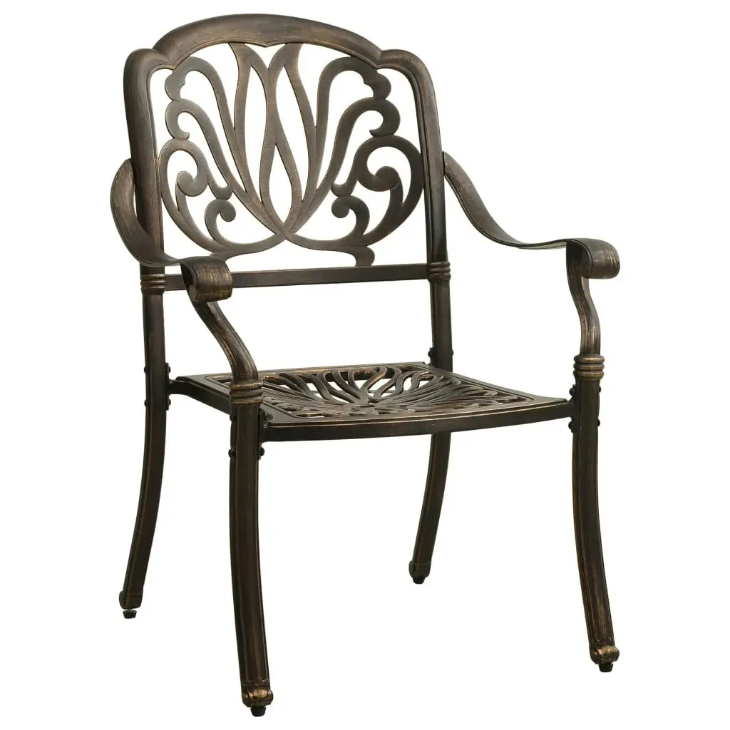 Garden Chairs 2 pcs Cast Aluminium Bronze 315567