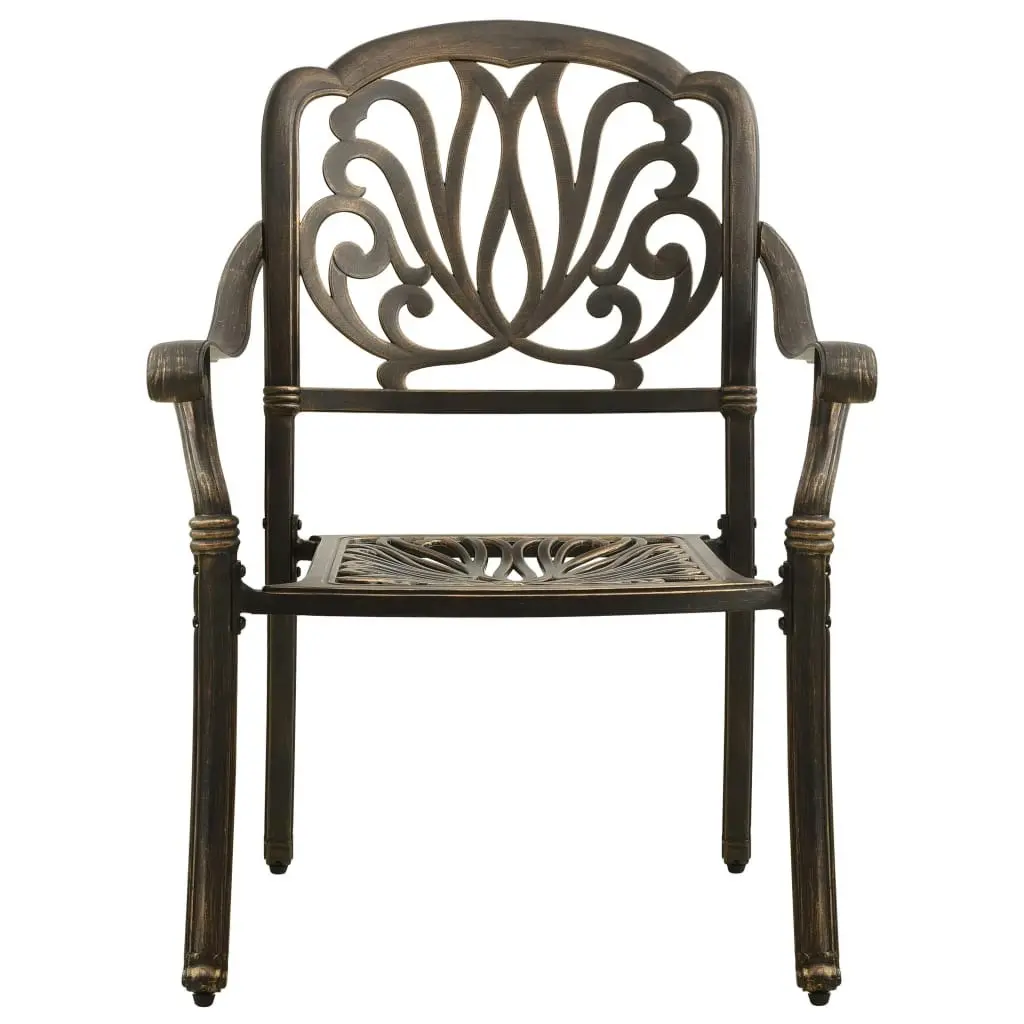 Garden Chairs 2 pcs Cast Aluminium Bronze 315567