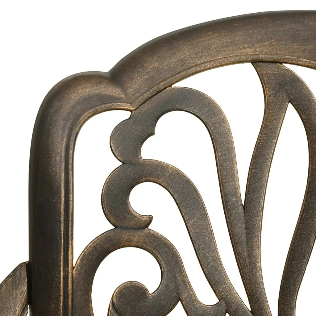 Garden Chairs 2 pcs Cast Aluminium Bronze 315567