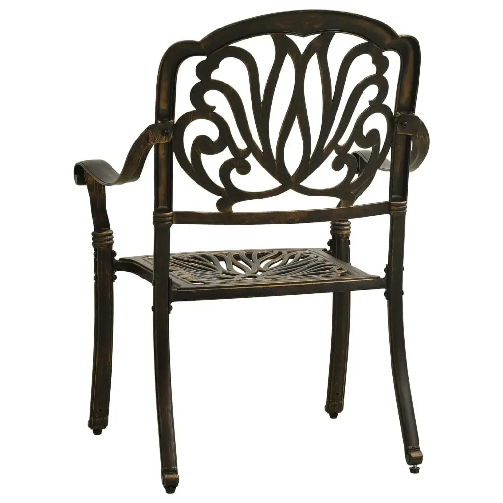 Garden Chairs 2 pcs Cast Aluminium Bronze 315567