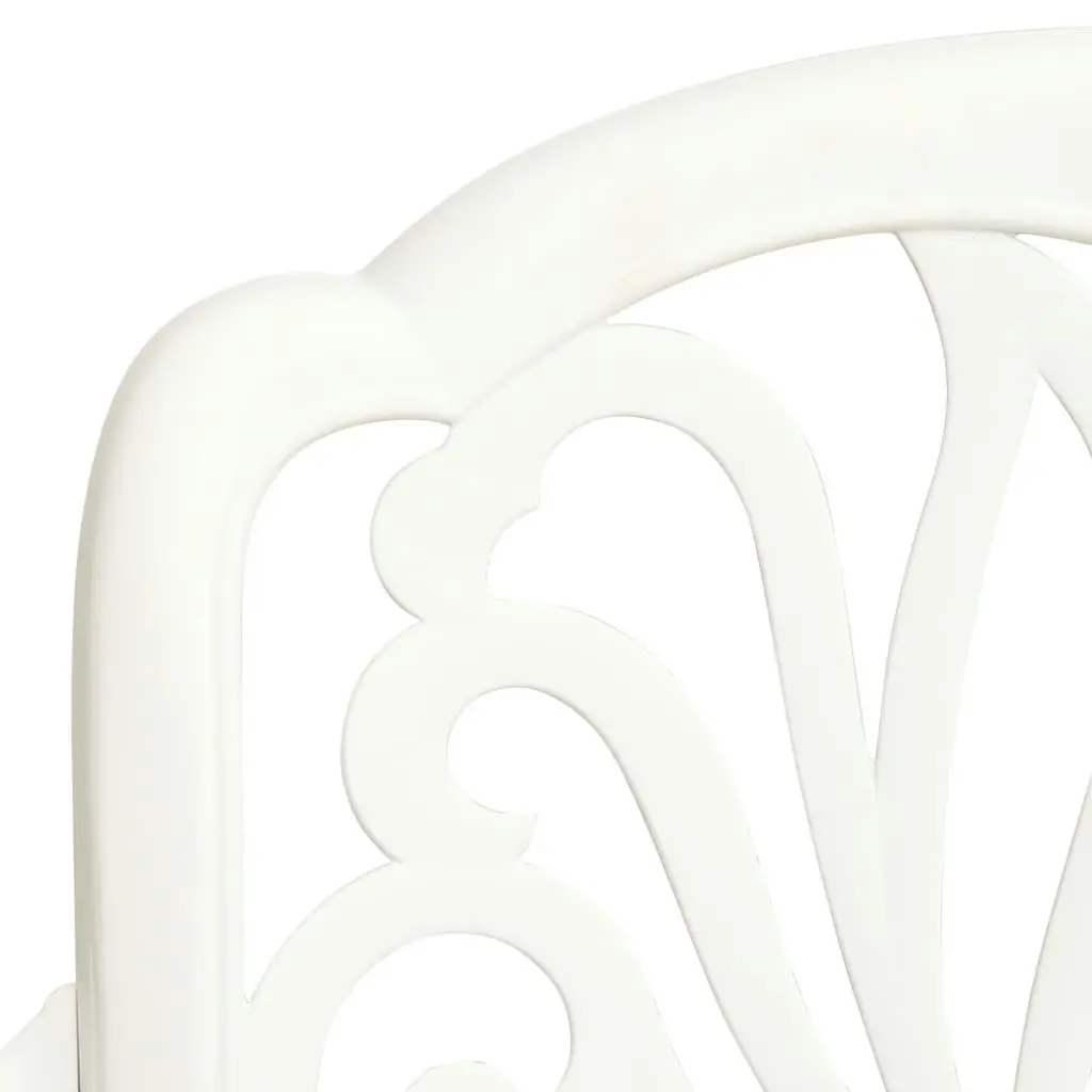 Garden Chairs 2 pcs Cast Aluminium White 315569