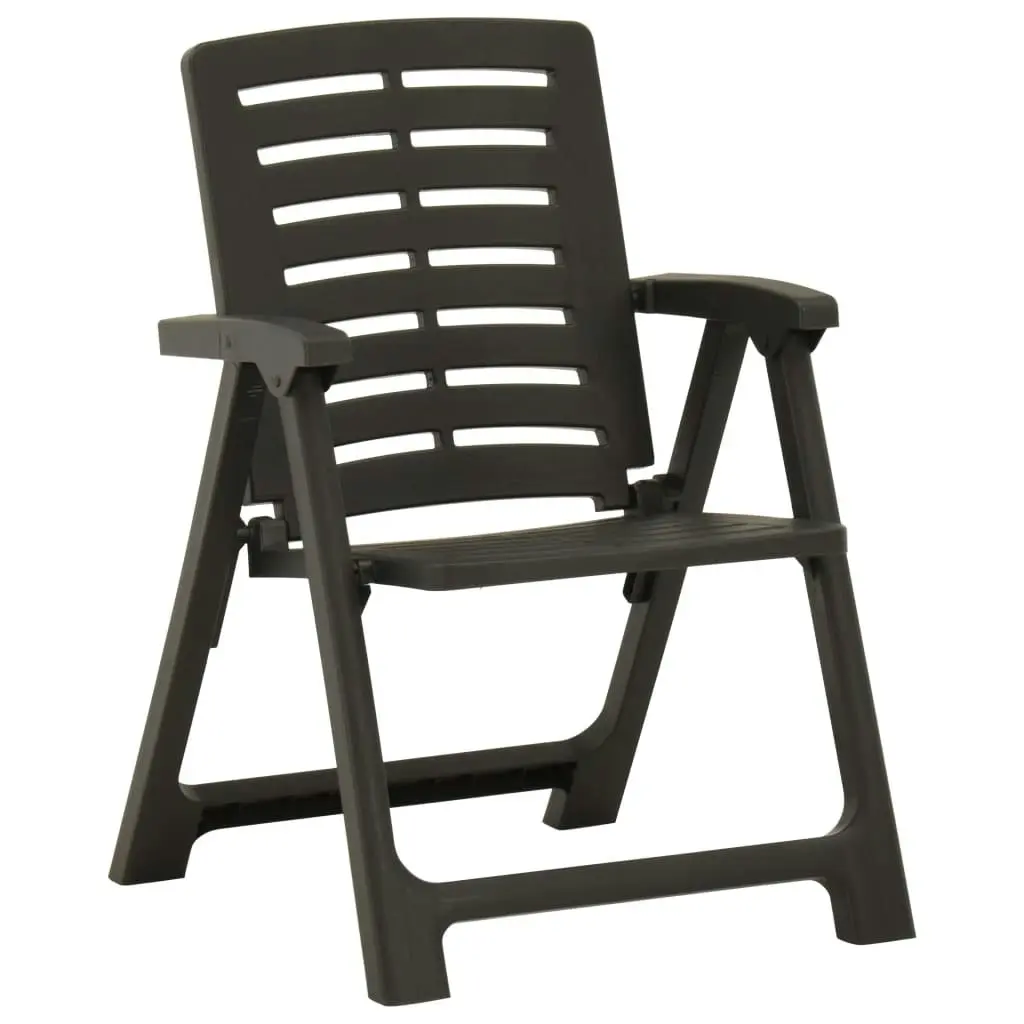 Garden Chairs 2 pcs Plastic Anthracite 315838