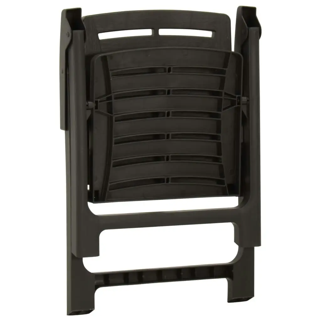 Garden Chairs 2 pcs Plastic Anthracite 315838