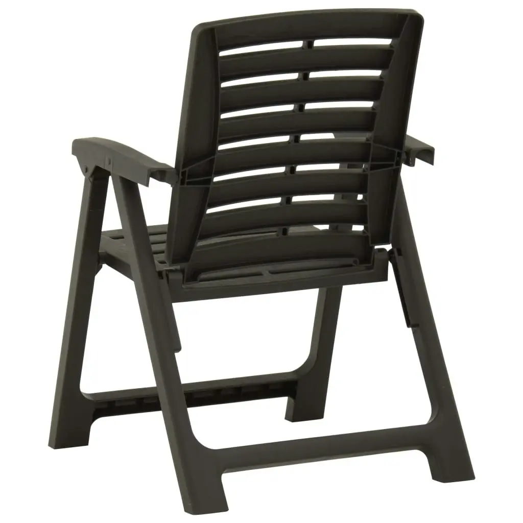 Garden Chairs 2 pcs Plastic Anthracite 315838