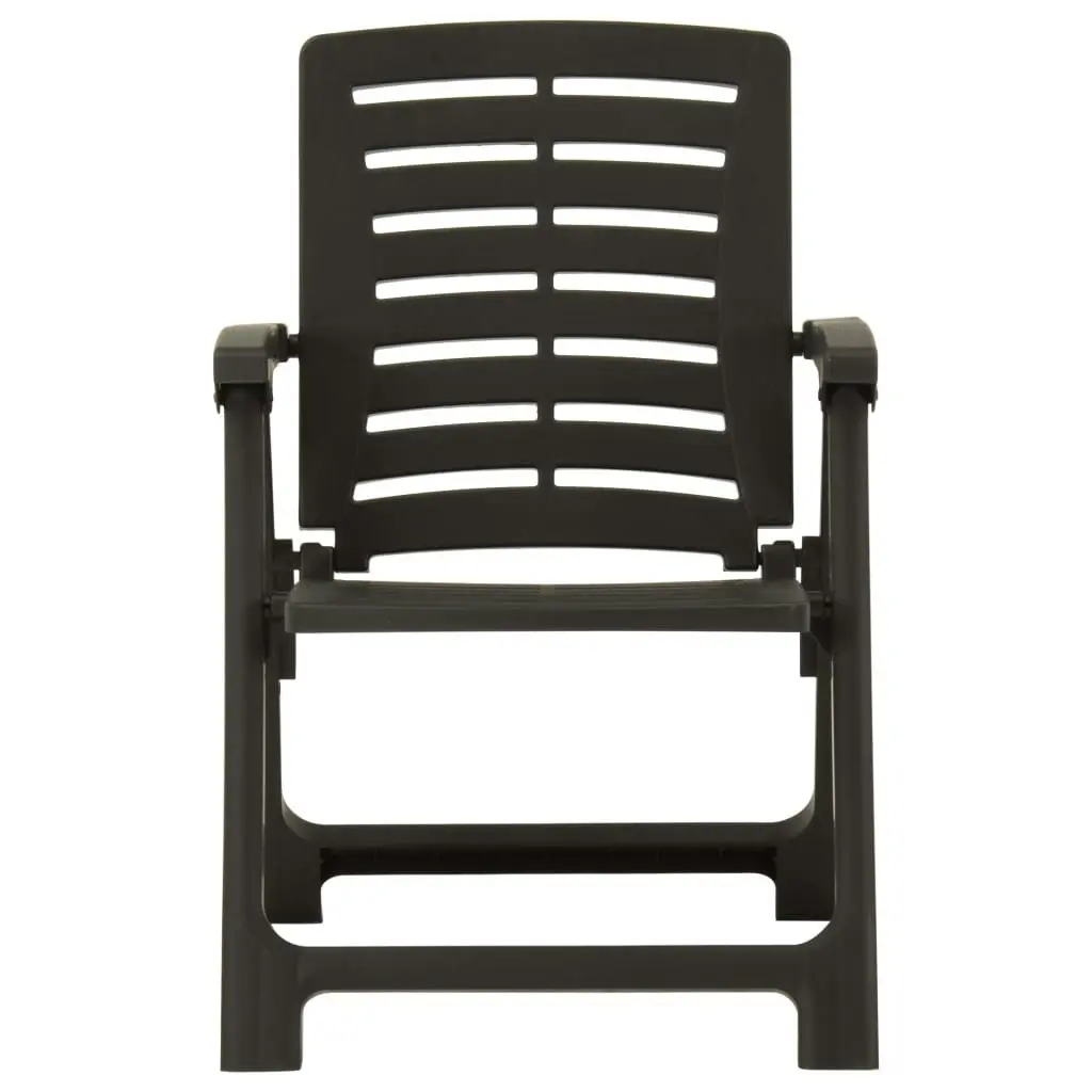 Garden Chairs 2 pcs Plastic Anthracite 315838