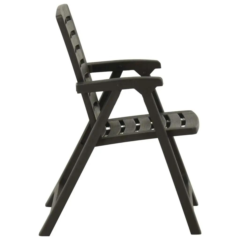 Garden Chairs 2 pcs Plastic Anthracite 315838