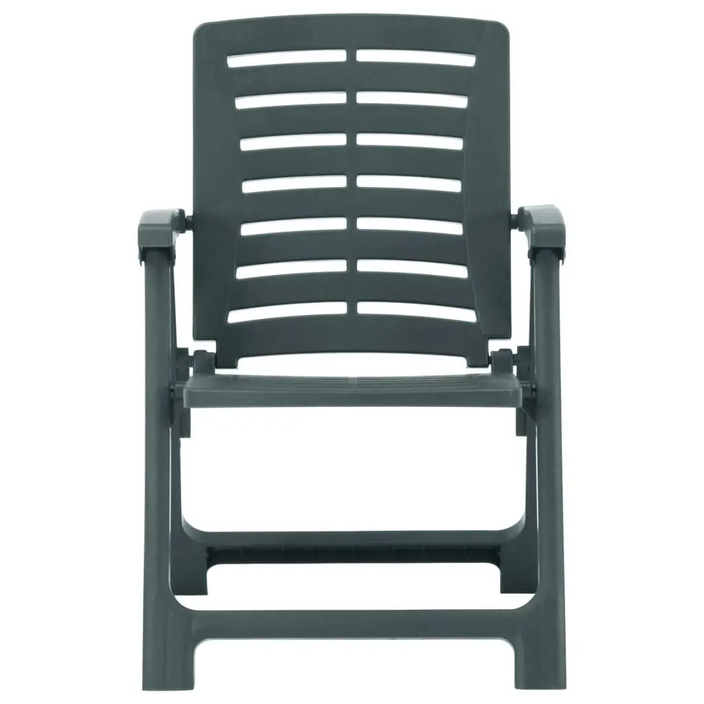 Garden Chairs 2 pcs Plastic Green 315837