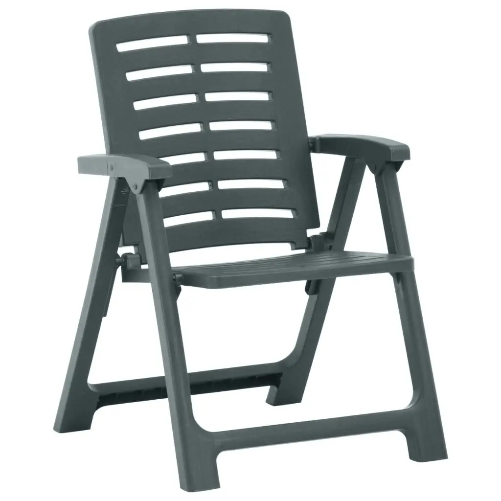 Garden Chairs 2 pcs Plastic Green 315837