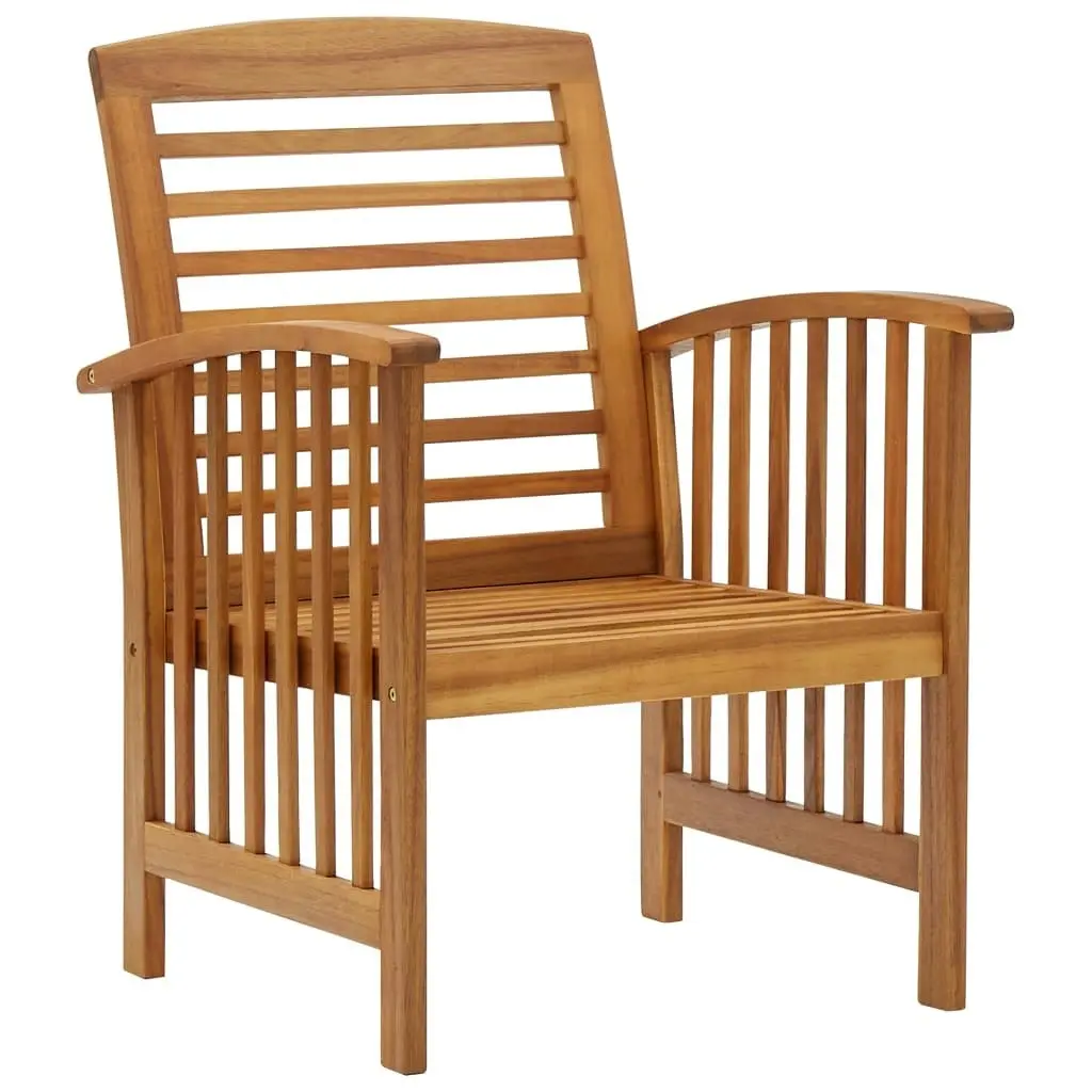 Garden Chairs 2 pcs Solid Acacia Wood 310256