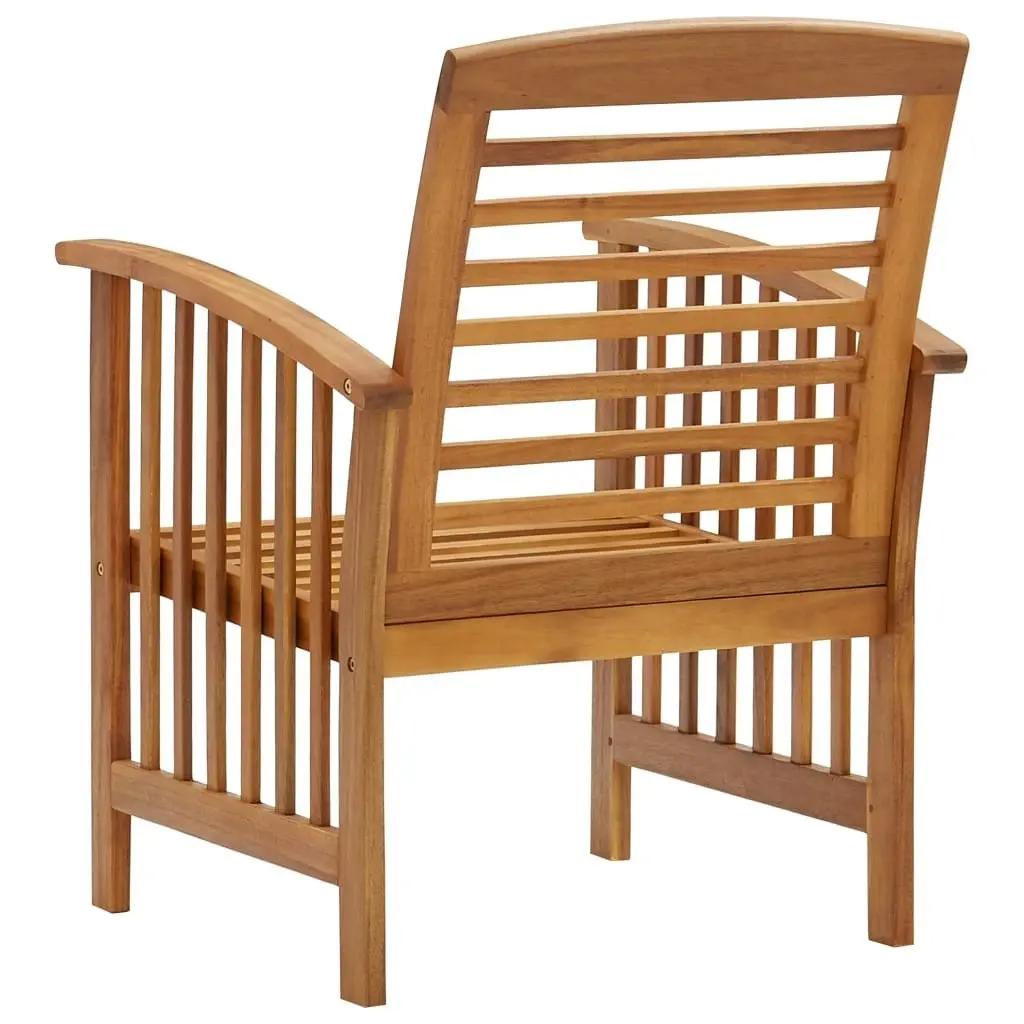 Garden Chairs 2 pcs Solid Acacia Wood 310256