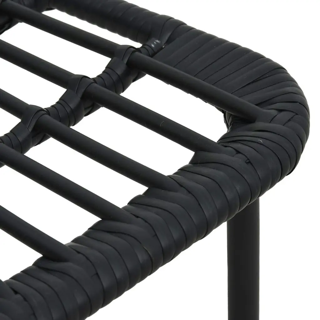 Garden Chairs 2 pcs Poly Rattan Black 48584