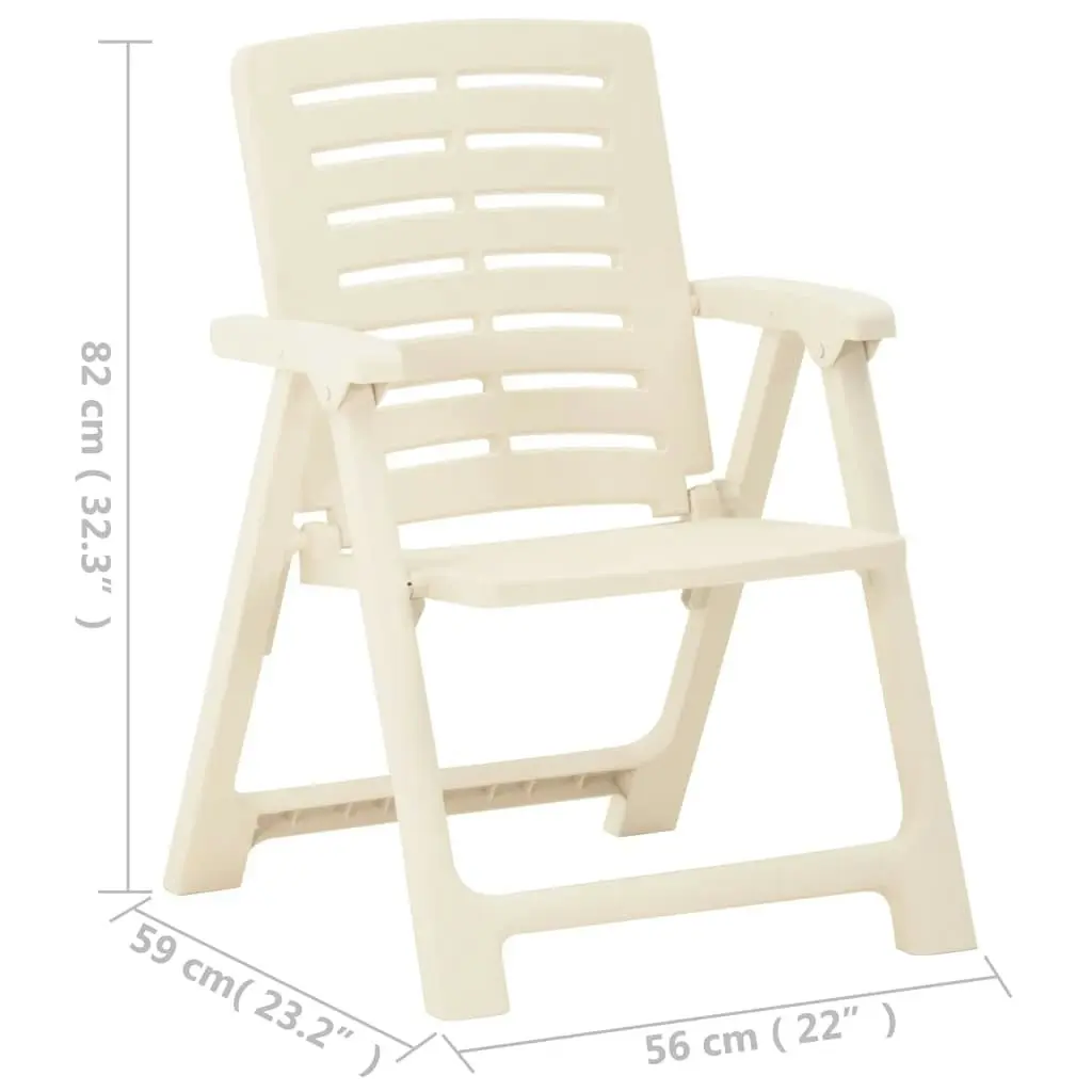 Garden Chairs 2 pcs Plastic White 315836