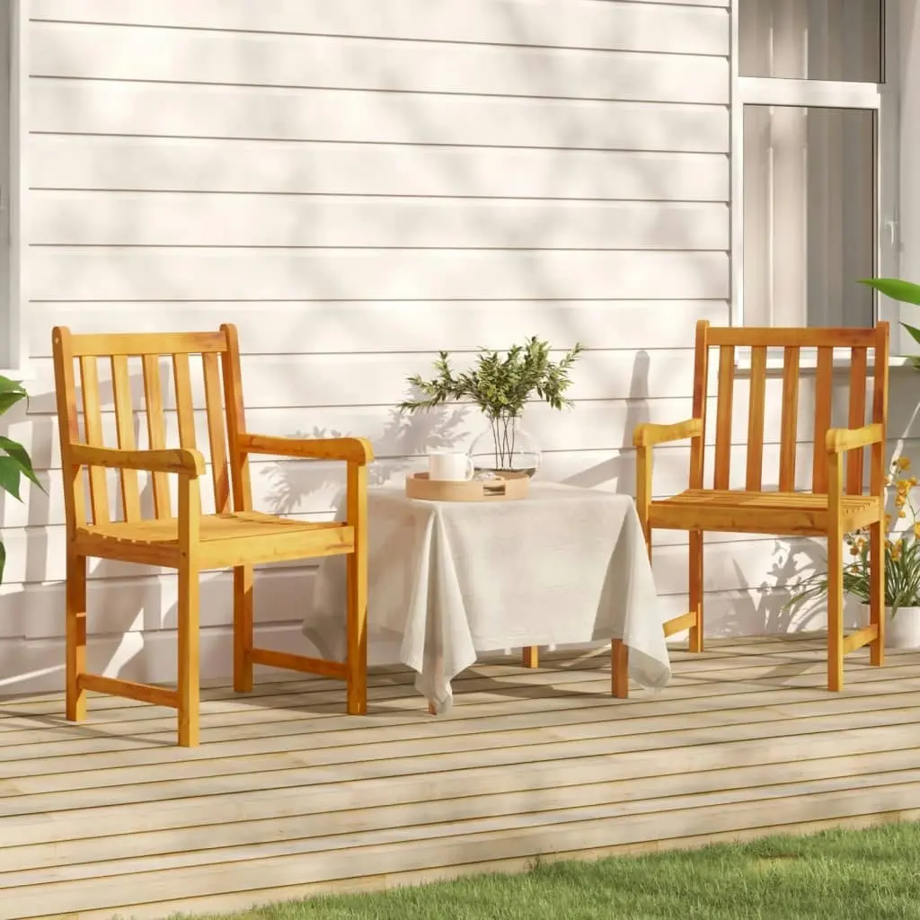 Garden Chairs 2 pcs Solid Acacia Wood 316609