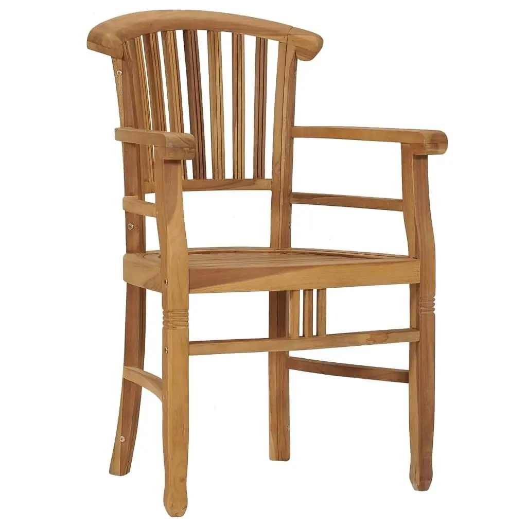 Garden Chairs 2 pcs Solid Teak Wood 49432