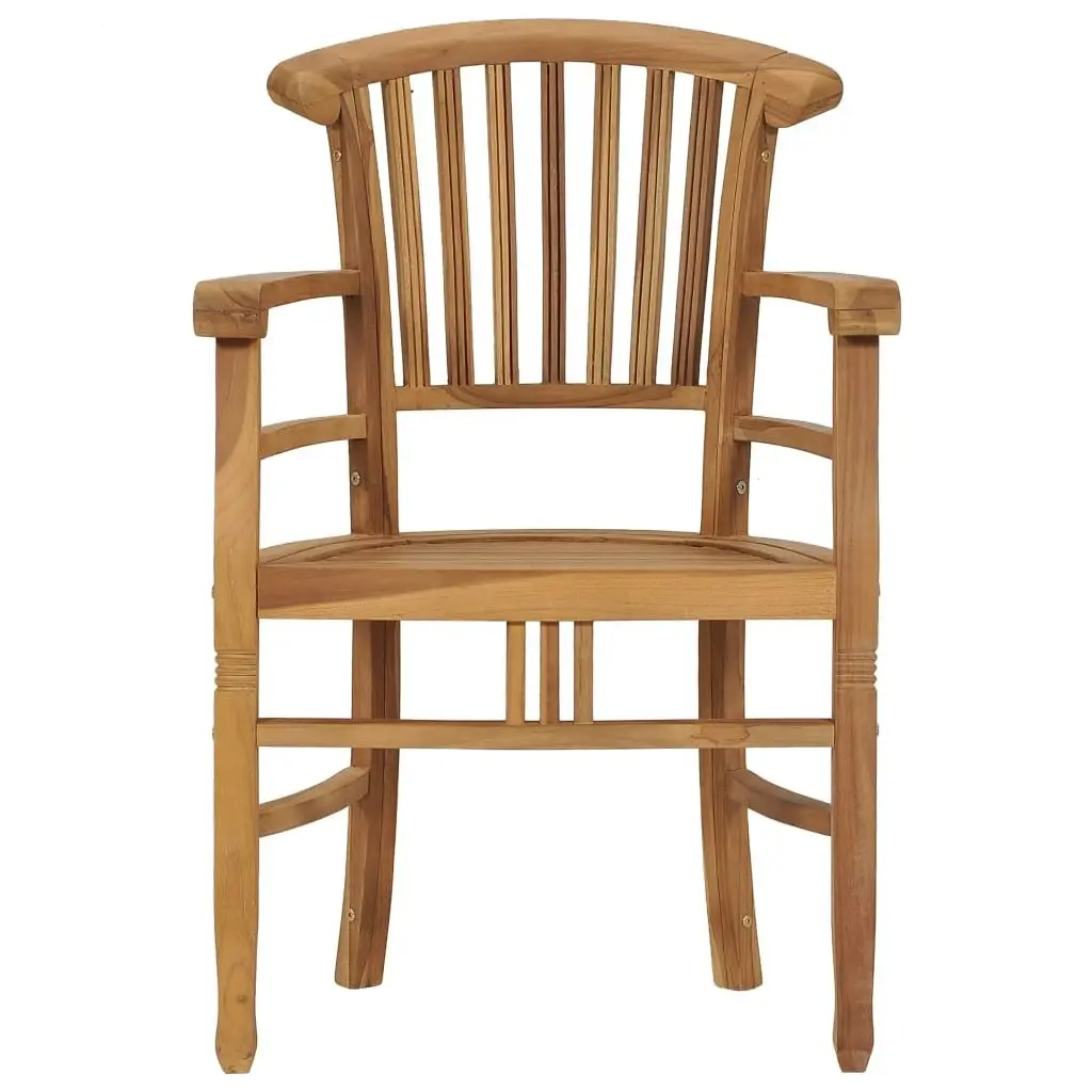 Garden Chairs 2 pcs Solid Teak Wood 49432