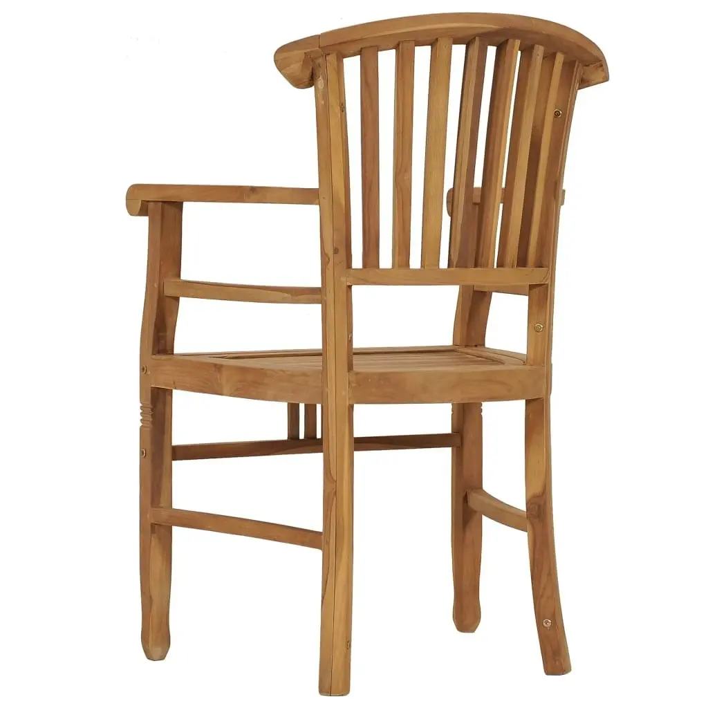 Garden Chairs 2 pcs Solid Teak Wood 49432