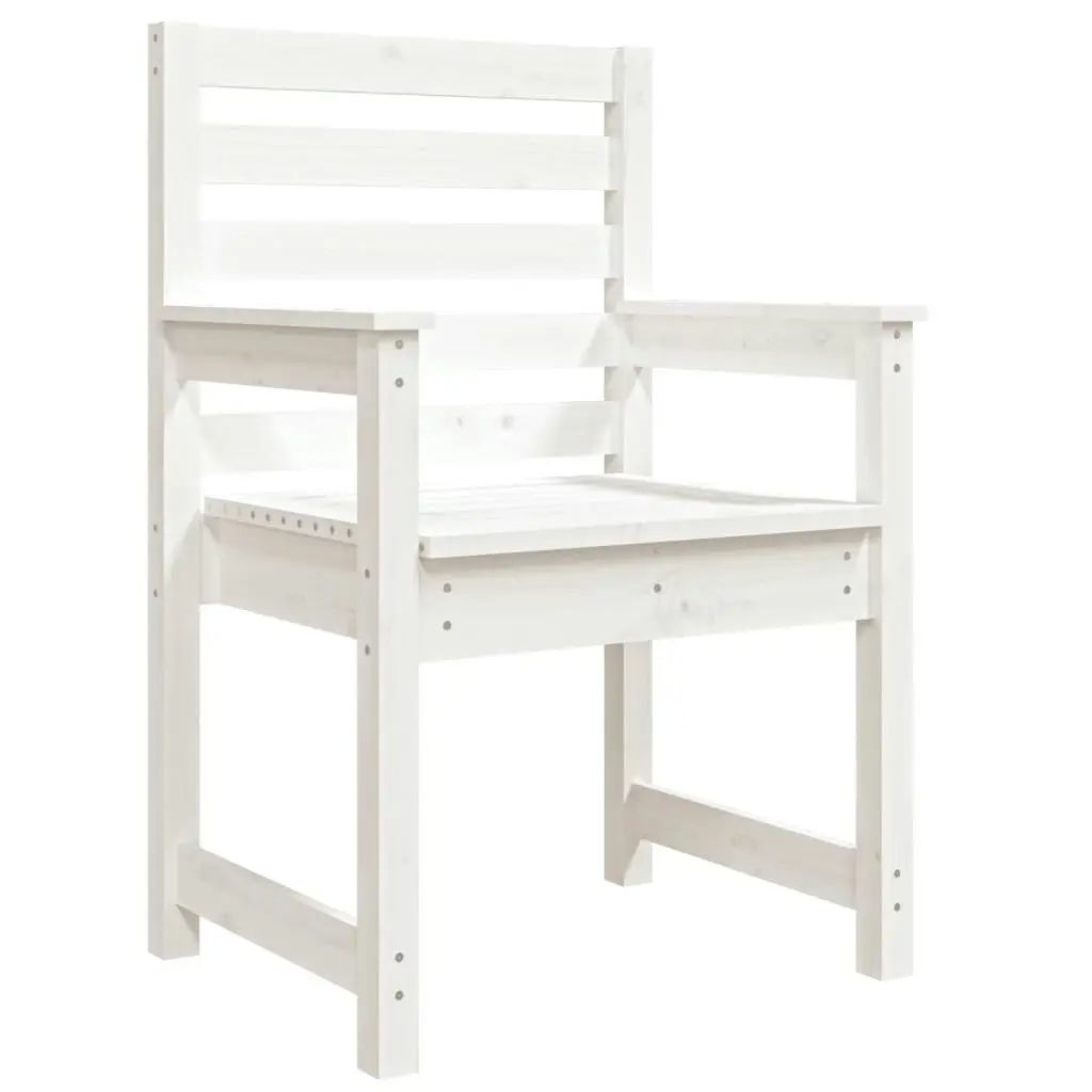 Garden Chairs 2 pcs White 60x48x91 cm Solid Wood Pine 824054