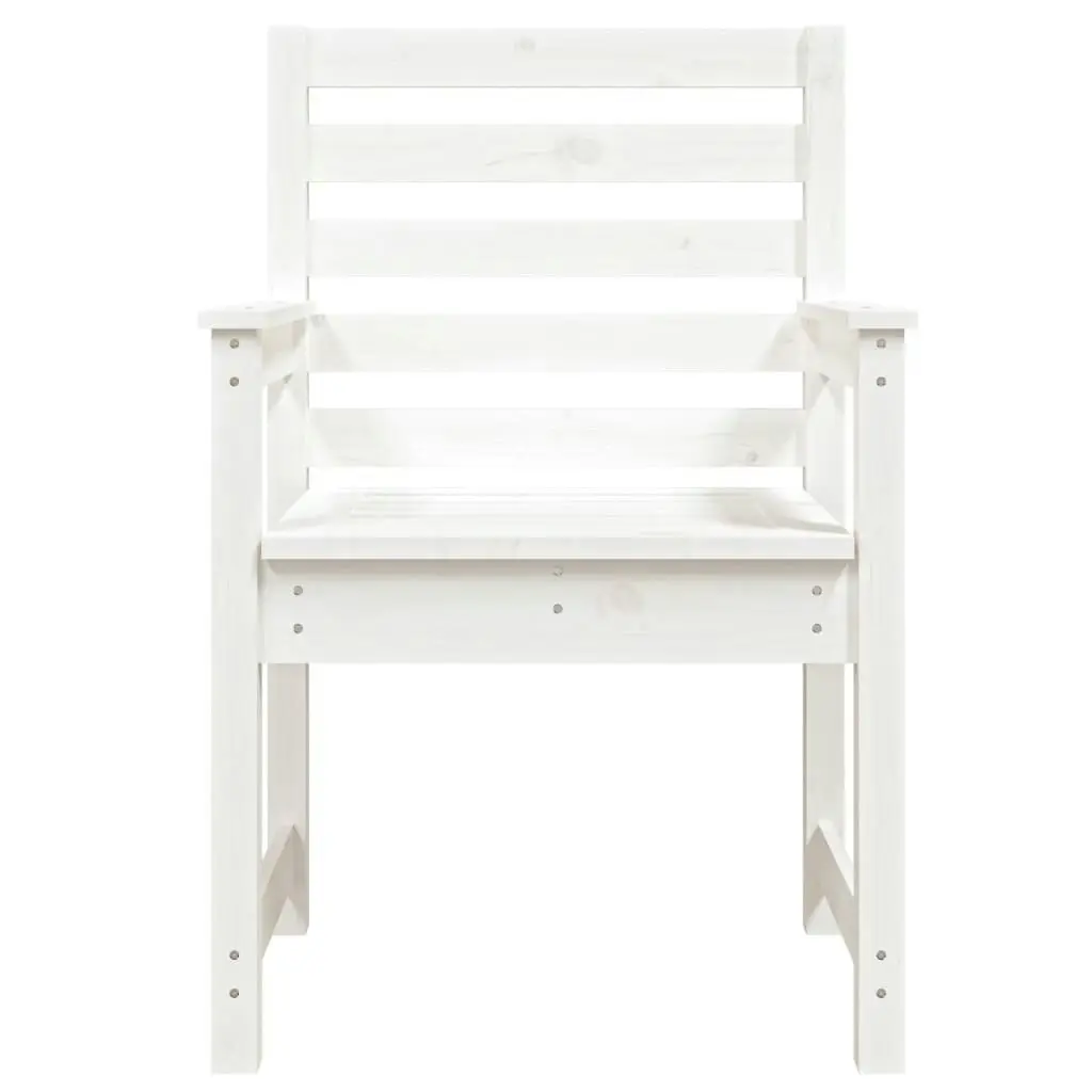 Garden Chairs 2 pcs White 60x48x91 cm Solid Wood Pine 824054