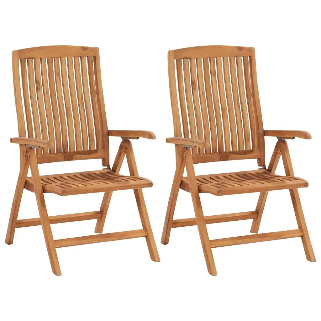 Garden Chairs 2 pcs with Anthracite Cushions Solid Teak Wood 3062316