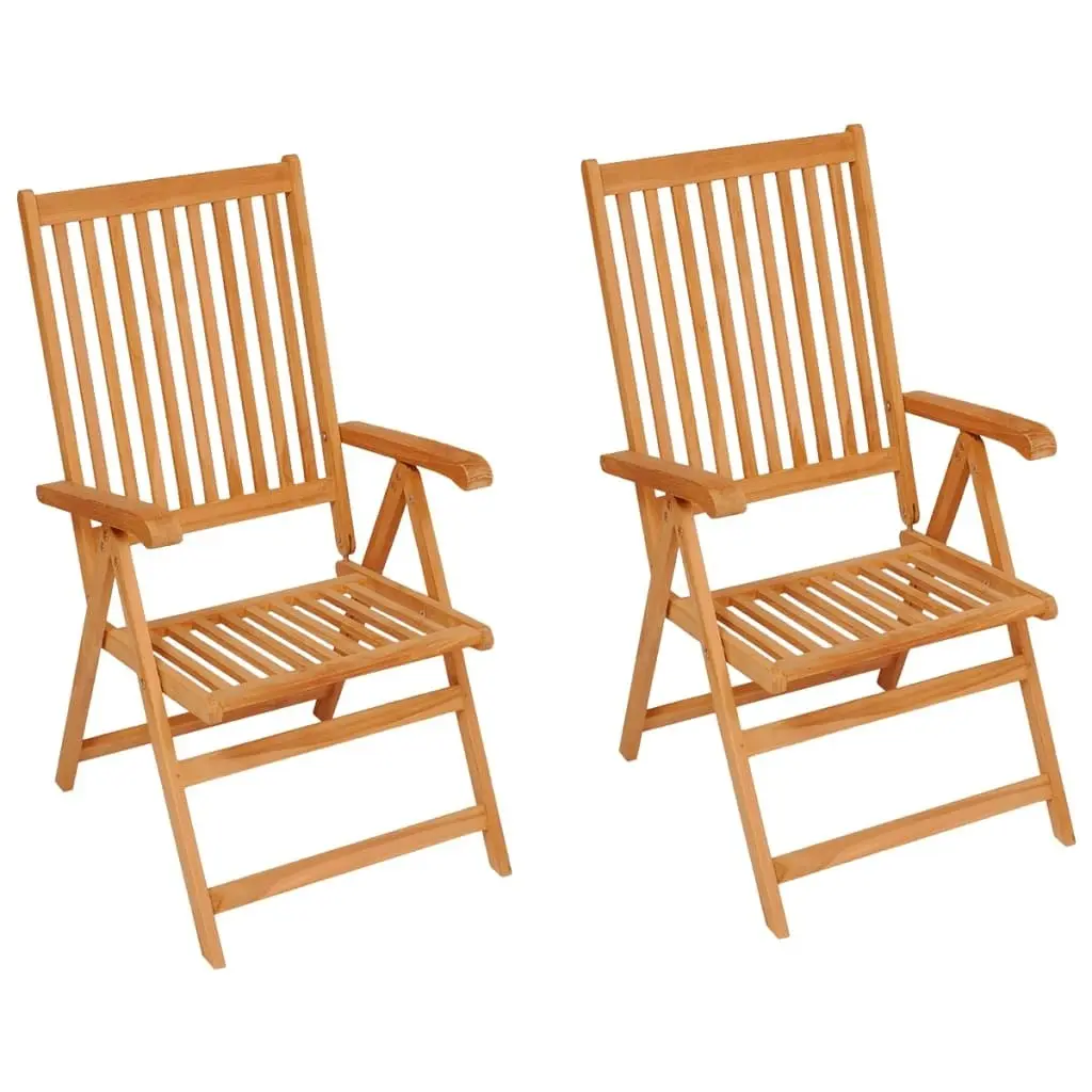 Garden Chairs 2 pcs with Anthracite Cushions Solid Teak Wood 3062376