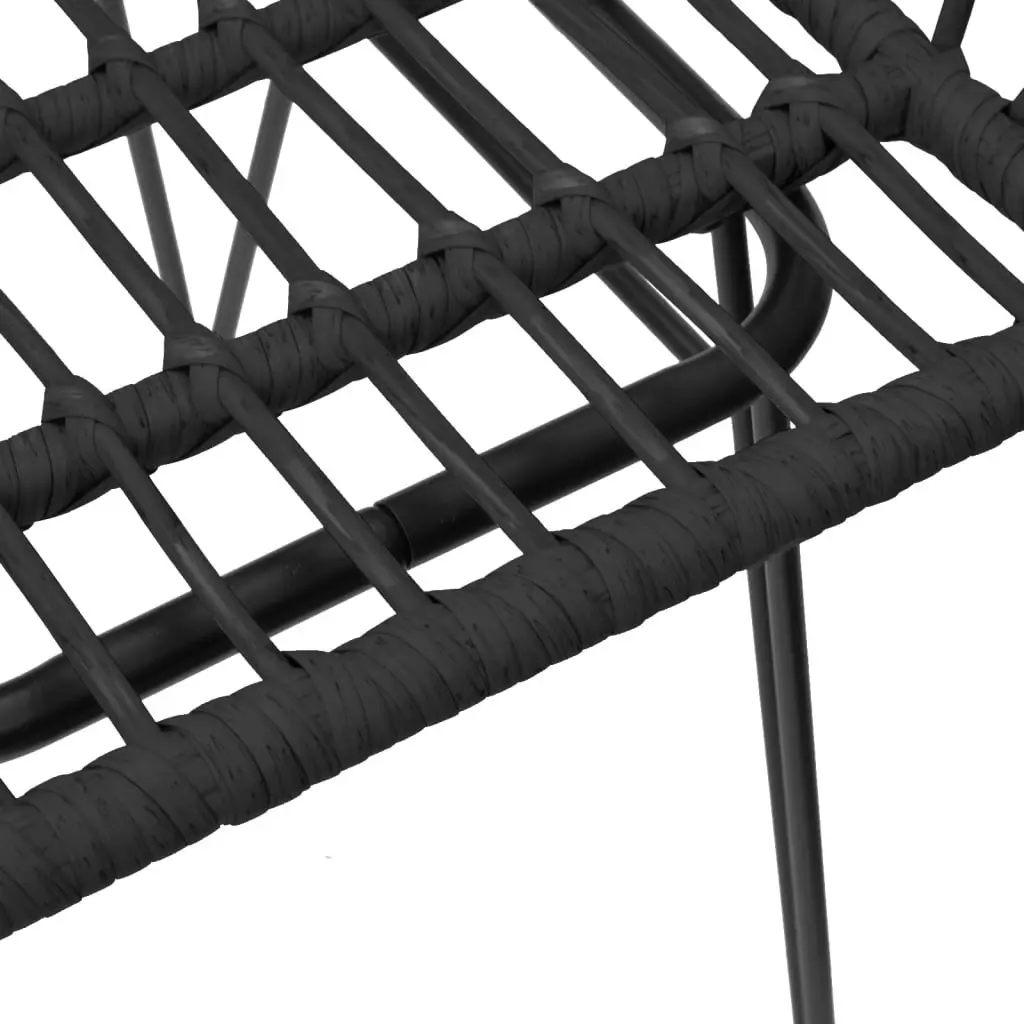 Garden Chairs 2 pcs with Armrest Black 56x64x80 cm PE Rattan 319427