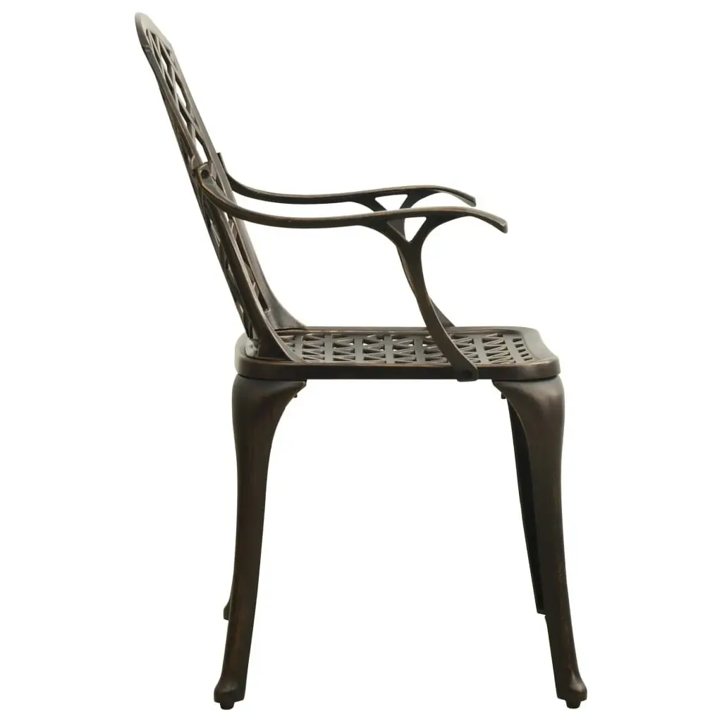 Garden Chairs 4 pcs Cast Aluminium Bronze 315571