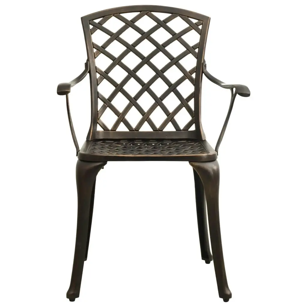 Garden Chairs 4 pcs Cast Aluminium Bronze 315571