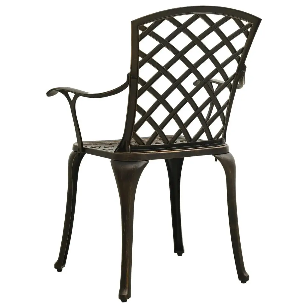 Garden Chairs 4 pcs Cast Aluminium Bronze 315571