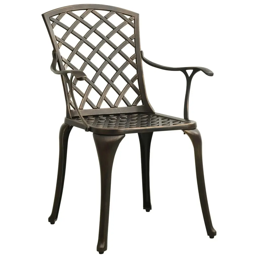 Garden Chairs 4 pcs Cast Aluminium Bronze 315571